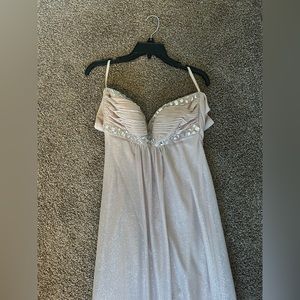 Tan prom dress